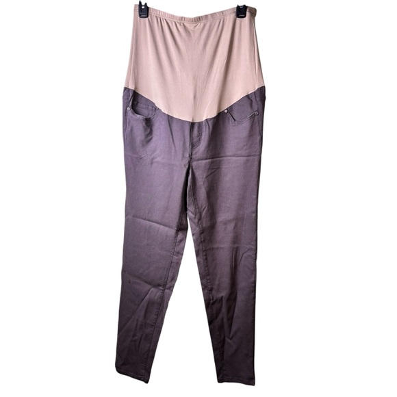 Oh! Mamma Grey Twill Maternity Pants size‎ Large - Picture 1 of 9